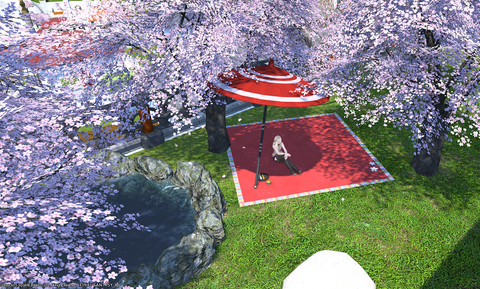 FF14プリンセスデー　庭具桜の木＆マット